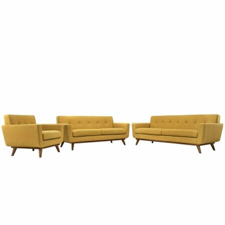 EAST END IMPORTS Engage Sofa Loveseat and Armchair Set of 3- Citrus EEI-1349-CIT